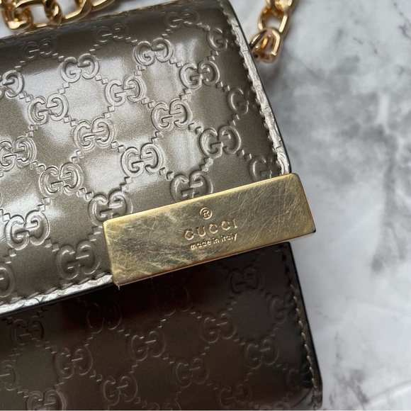 GUCCI GG Olive green leather wallet on Chain 🫒 - Picture 12 of 15